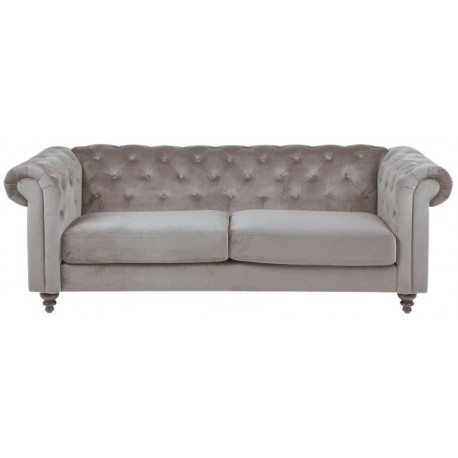 Charlietown 3-personers sofa Sandfarvet Velour