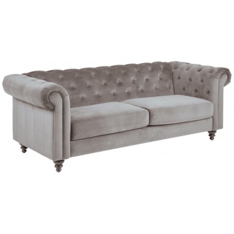 Charlietown 3-personers sofa Sandfarvet Velour