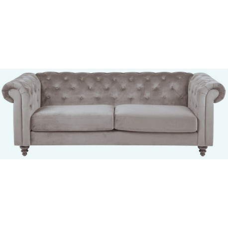 Charlietown 3-personers sofa Sandfarvet Velour