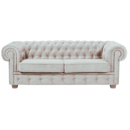 Chesterfield Manchester 2+3 pers sofasæt beige velour