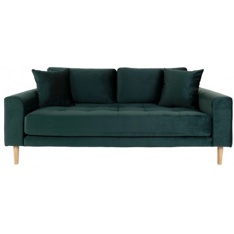 Lido 2,5 Personers Sofa - Sofa i mørkegrønt velour