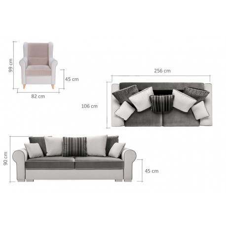 Maria 3 pers. sovesofa beige OUTLET