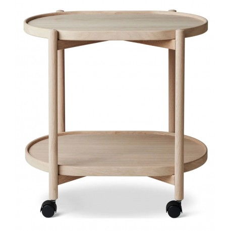 Thomsen Furniture - James Rullebord Ubehandlet eg 60x40 cm med Hjul