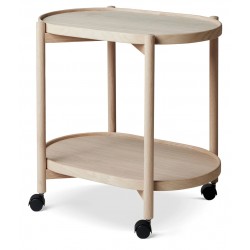 Thomsen Furniture - James Rullebord Ubehandlet eg 60x40 cm med Hjul