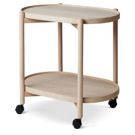 Thomsen Furniture - James Rullebord Ubehandlet eg 60x40 cm med Hjul