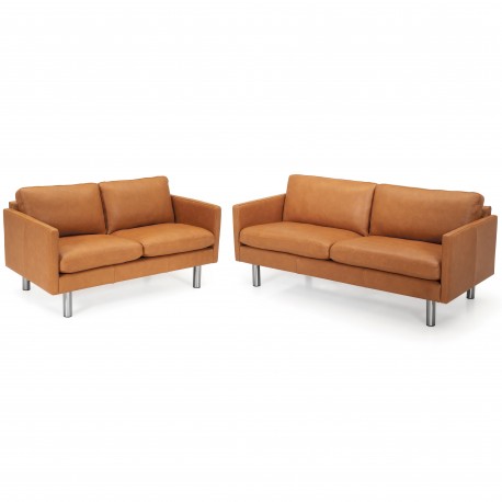 Hjort Knudsen Glostrup lædersofa Cognac