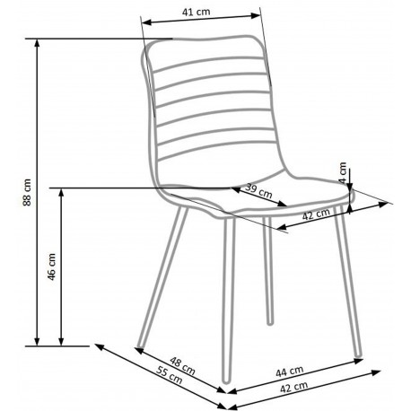 K251 Spisebordsstol - Grå