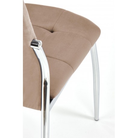 K416 Spisebordsstol - Beige velour