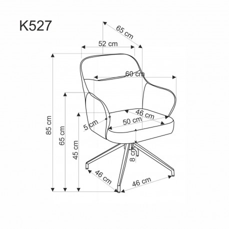 K527 Spisebordsstol - Beige