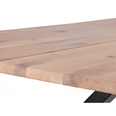 Westwood plankebord 240x95 - Hvidolieret egetræ/Sort