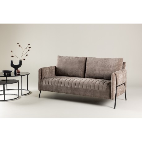 Indigo 2 personers Sofa - Beige og Sort