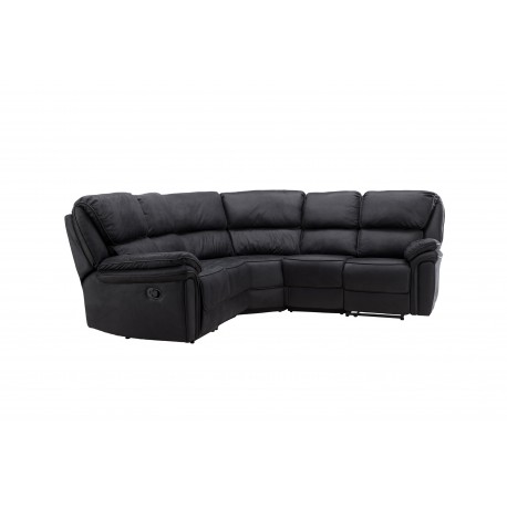 Saranda Recliner Sofa - Sort Mikrofiber stof