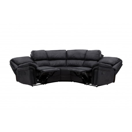 Saranda Recliner Sofa - Sort Mikrofiber stof