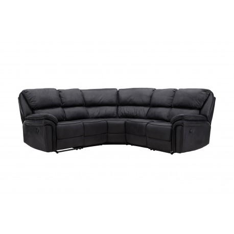 Saranda Recliner Sofa - Sort Mikrofiber stof