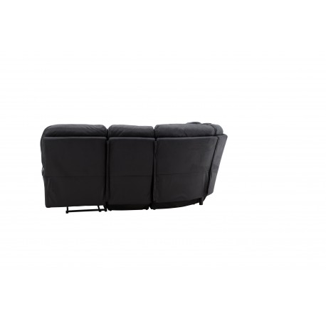 Saranda Recliner Sofa - Sort Mikrofiber stof