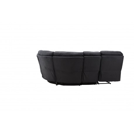 Saranda Recliner Sofa - Sort Mikrofiber stof