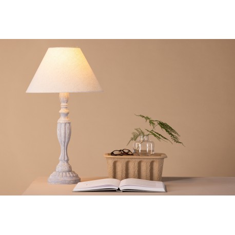 Caen Bordlampe - Beige og Lysegrå