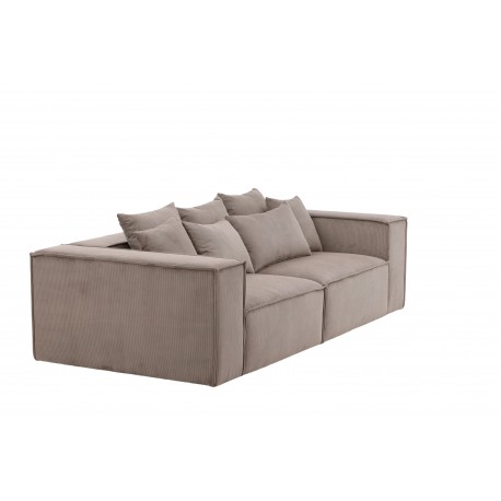 Gillholmen 3 personers Sofa - Brun Fløjl