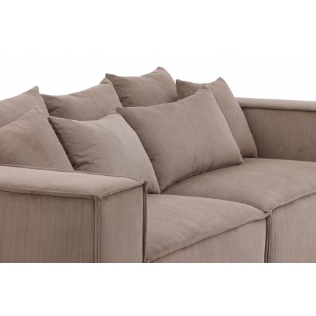 Gillholmen 3 personers Sofa - Brun Fløjl