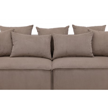 Gillholmen 3 personers Sofa - Brun Fløjl