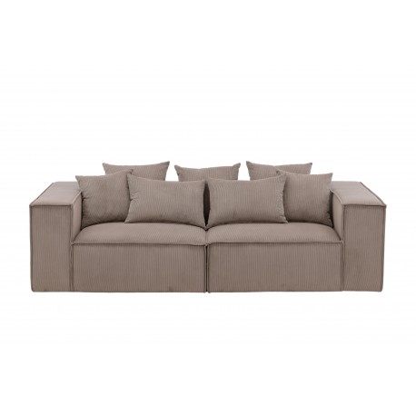 Gillholmen 3 personers Sofa - Brun Fløjl