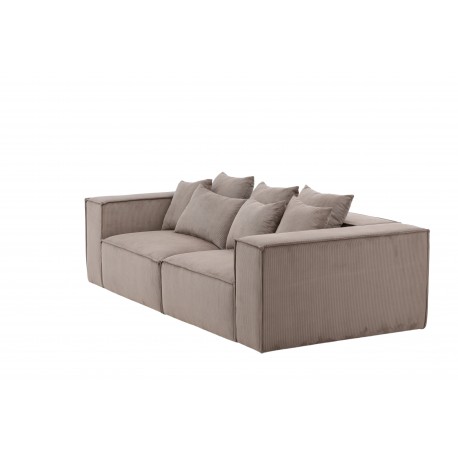 Gillholmen 3 personers Sofa - Brun Fløjl