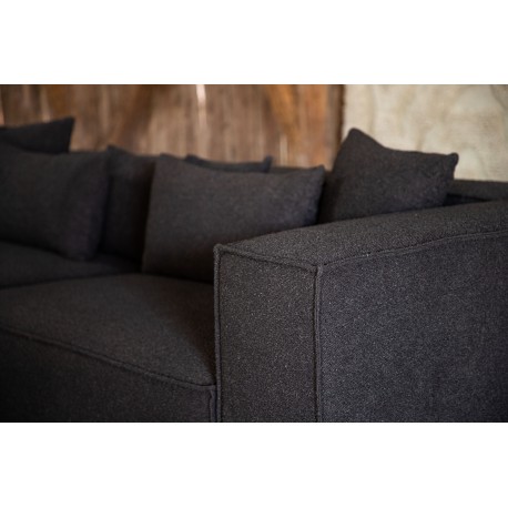 Gillholmen 3 personers Sofa - Sort stof