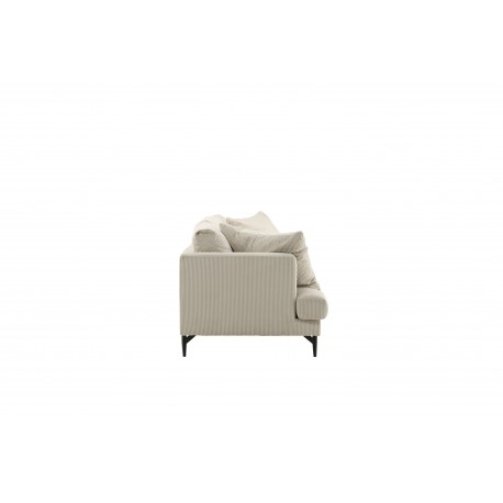 Sofia 3 personers Sofa - Beige Fløjl