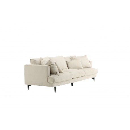 Sofia 3 personers Sofa - Beige Fløjl