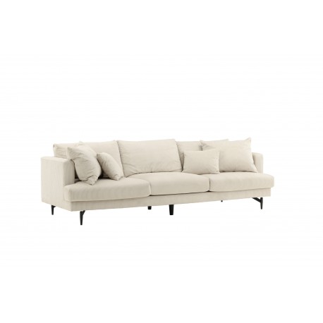 Sofia 3 personers Sofa - Beige Fløjl