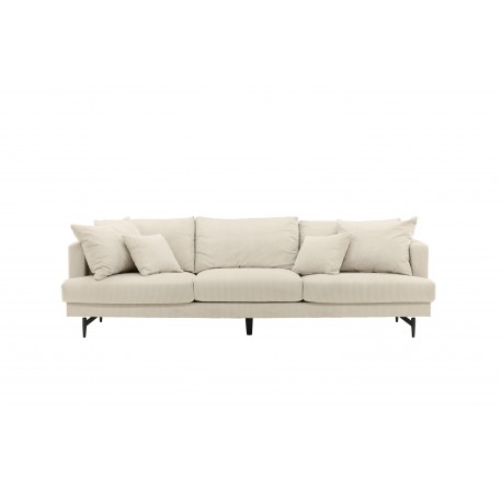 Sofia 3 personers Sofa - Beige Fløjl