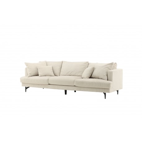 Sofia 3 personers Sofa - Beige Fløjl