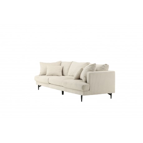 Sofia 3 personers Sofa - Beige Fløjl