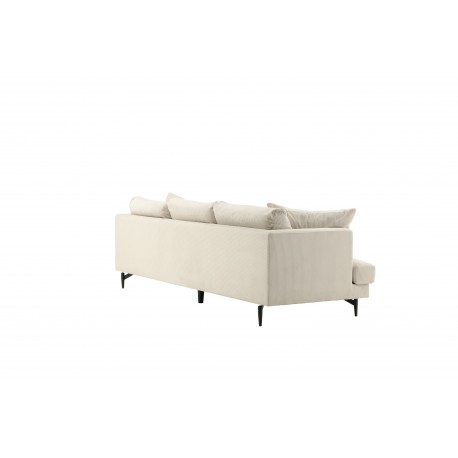 Sofia 3 personers Sofa - Beige Fløjl