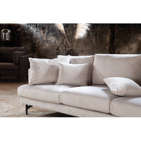 Sofia 3 personers Sofa - Beige Fløjl