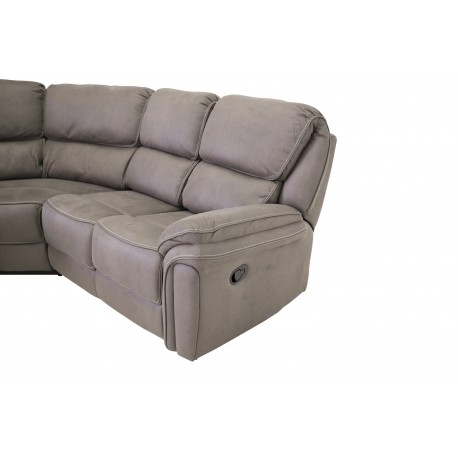 Saranda Recliner Sofa - Grå mikrofiberstof