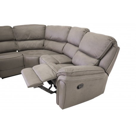 Saranda Recliner Sofa - Grå mikrofiberstof