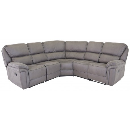 Saranda Recliner Sofa - Grå mikrofiberstof