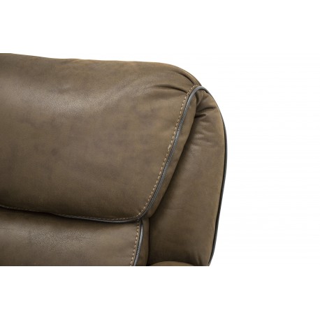 Saranda Recliner Sofa - Brun Microfiber Stof