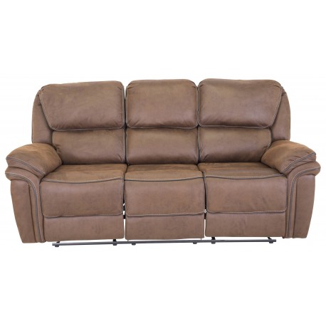 Saranda Recliner Sofa - Brun Microfiber Stof