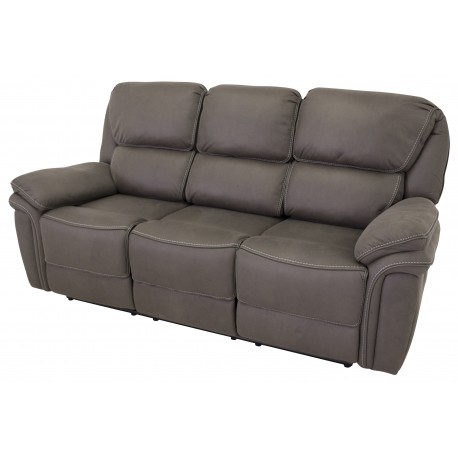 Saranda 3 pers Recliner Sofa - Grå microfiber stof