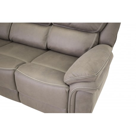 Saranda 3 pers Recliner Sofa - Grå microfiber stof