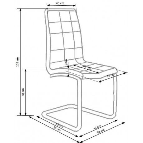 K147 Spisebordsstol Sort