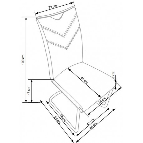 K224 Spisebordsstol Grå