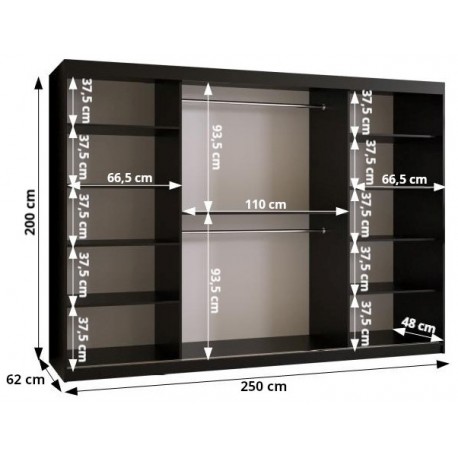 Dome 250 Garderobeskab H200xB250 - Hvid