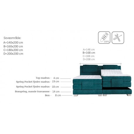 NORDICA ELEVATIONSSENG BORDEAUX 180x200 cm