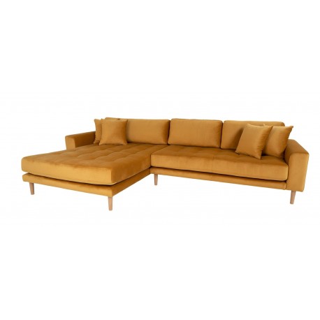 Andersen | Venstrevendt Chaiselongsofa | Sennepsgul velour