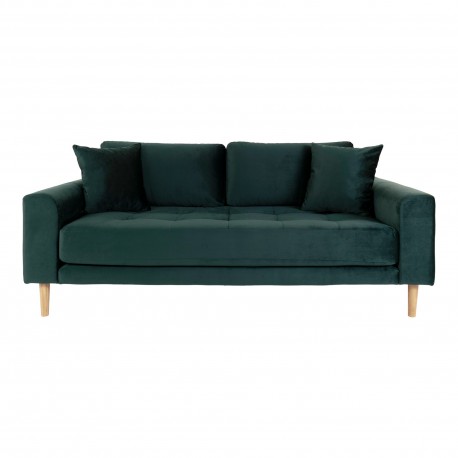 Lido 2,5 Personers Sofa - Sofa i mørkegrønt velour