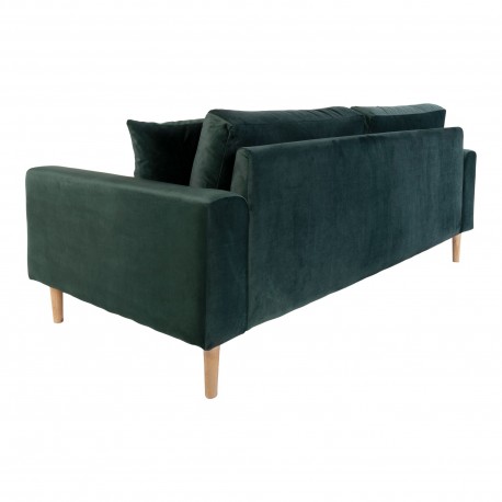 Lido 2,5 Personers Sofa - Sofa i mørkegrønt velour