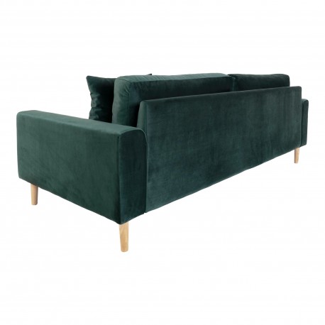 Lido 3 Personers Sofa - Sofa i mørkegrønt velour